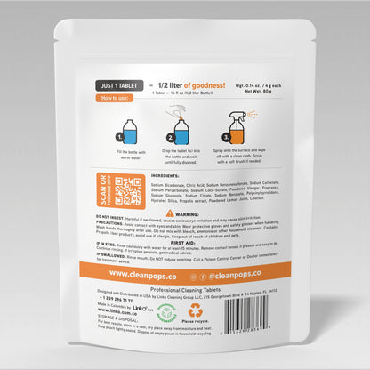 Degreaser Citrus Scent Master bag x 20 Professional Cleaning Tablets