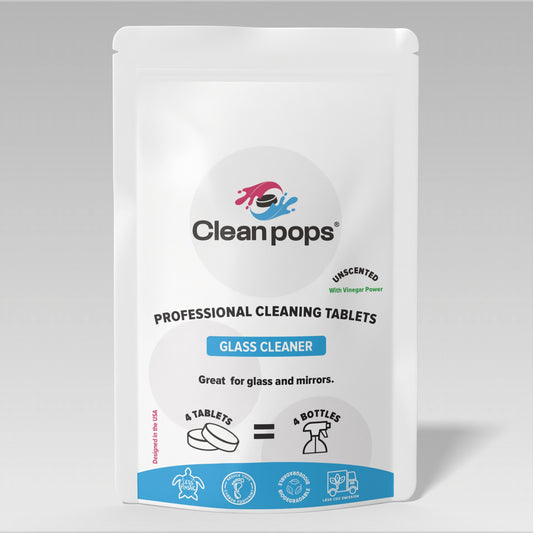 Glass Cleaner x 4 Professional Cleaning Tablets
