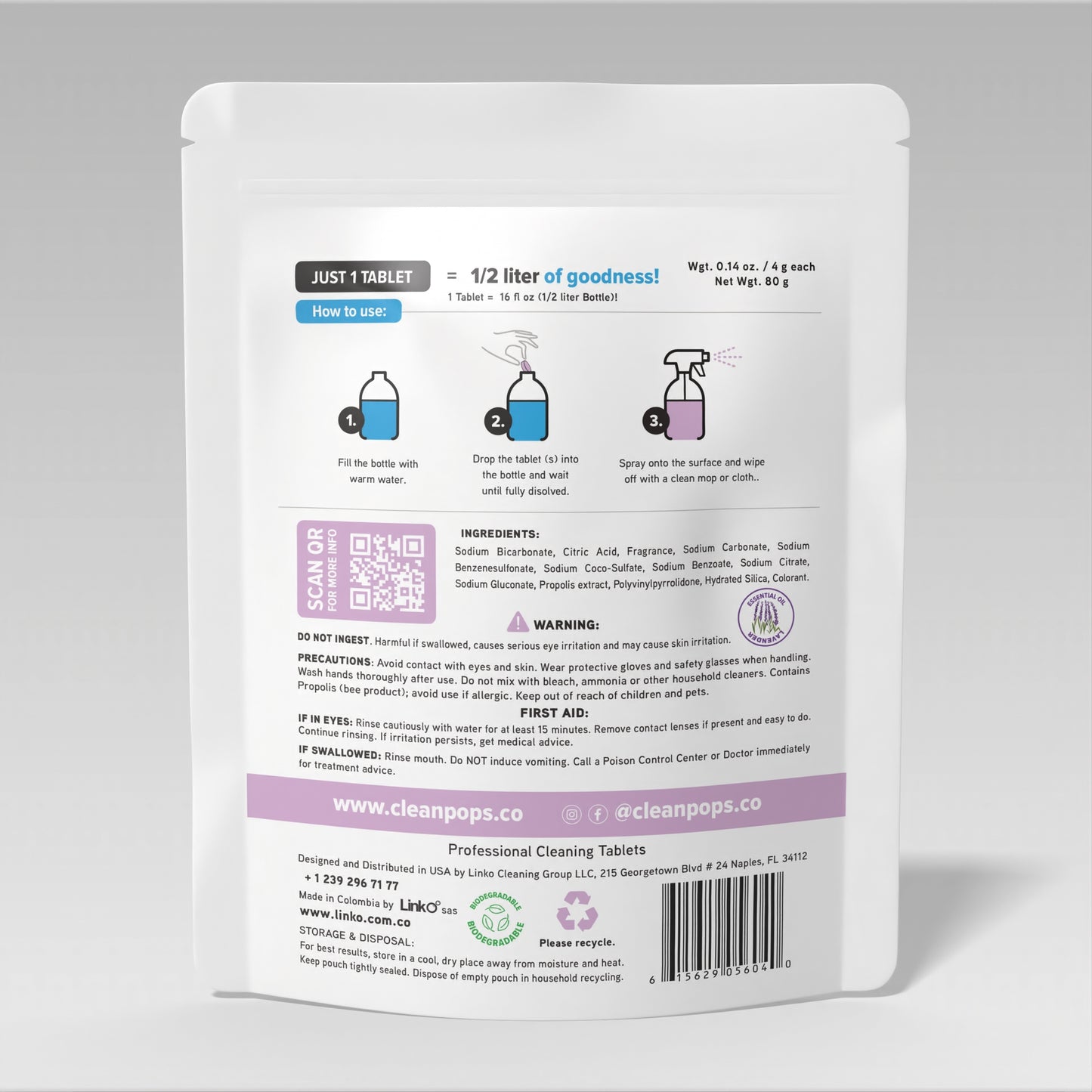 Multipurpose Lavender Fields Master bag x 20 Tablets