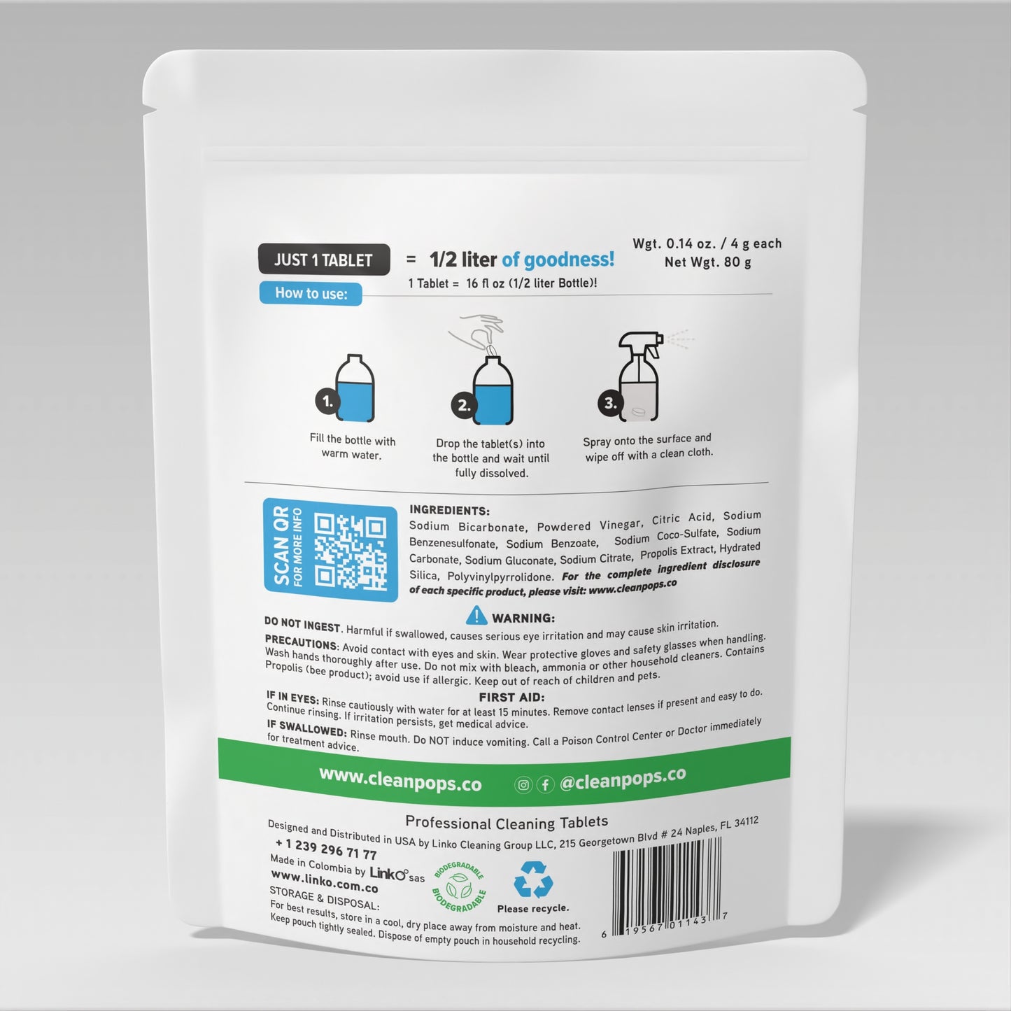 Pro Cleaning Kit X 20 Professional Cleaning Tablets  (4 tablets of each formula)